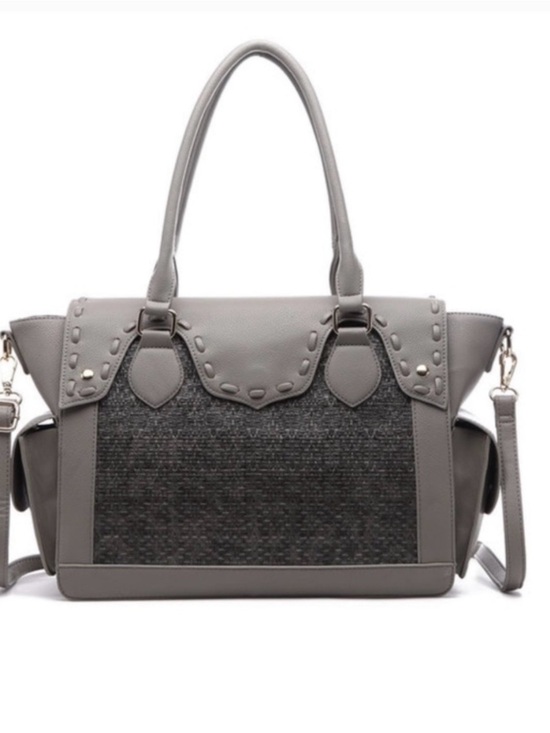 Pink Haley Handbags - Pink Haley NWT Spacious Gray Classic Satchel Bag.